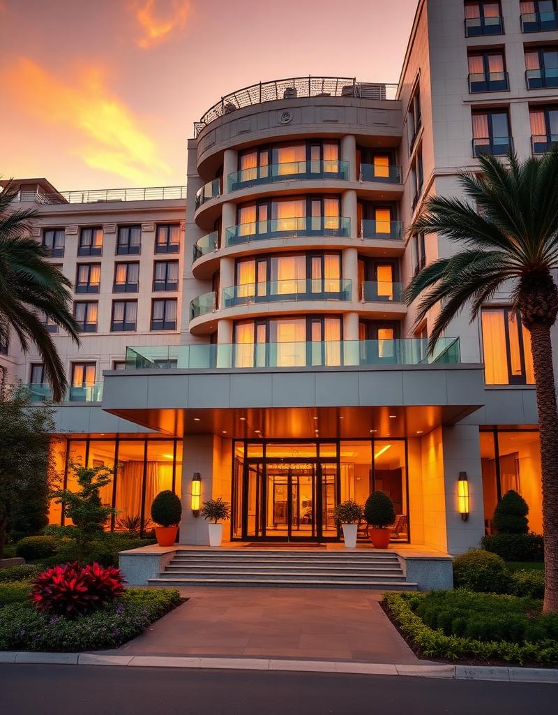 Luxury five star hotel exterior